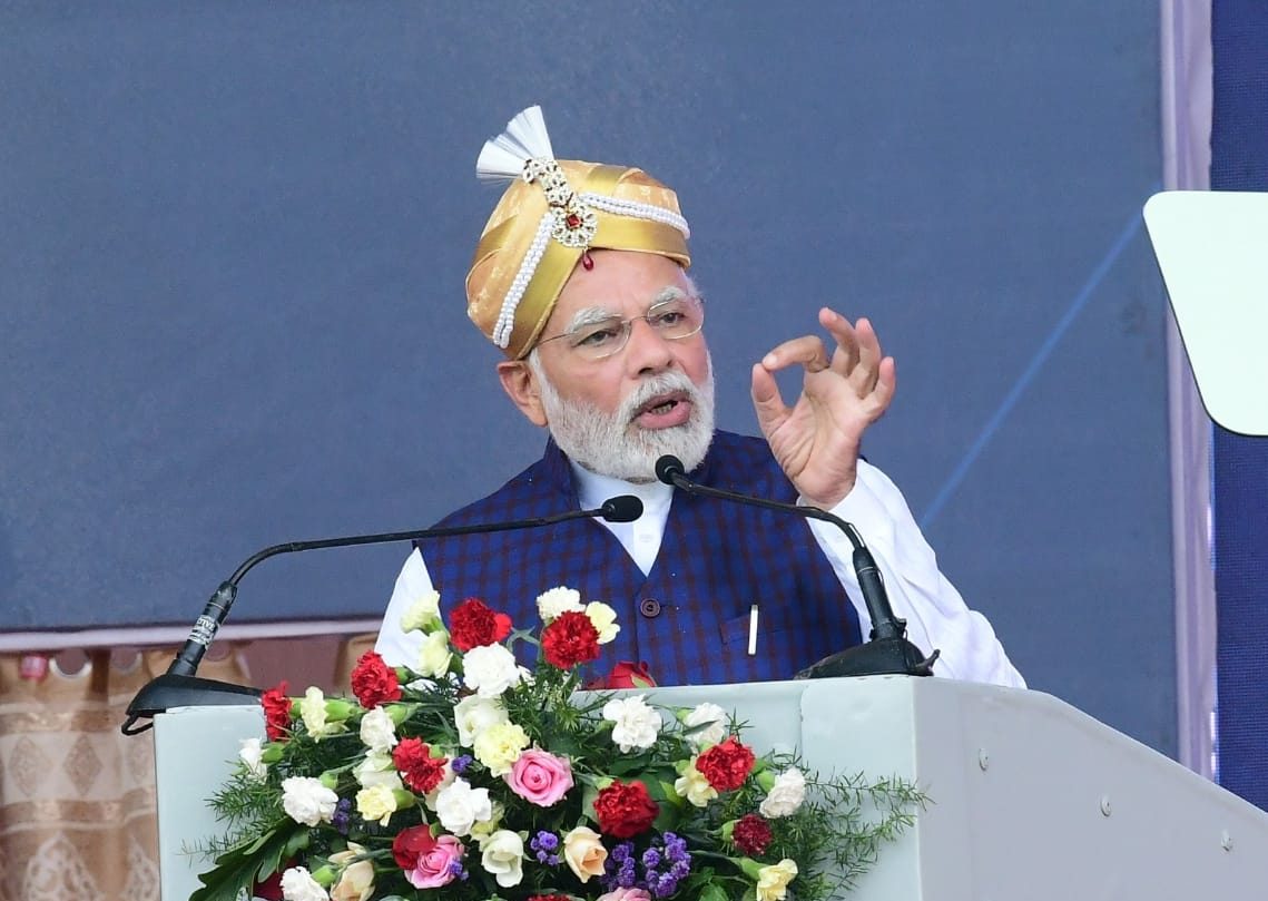 Prime Minister Narendra Modi addressing a public gathering in Bengaluru. Source: CMO Karnataka