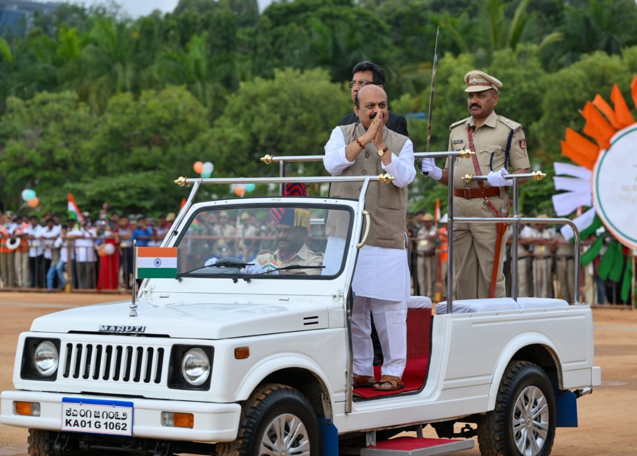 Basavaraj Bommai celebrates Independence Day in Bengaluru