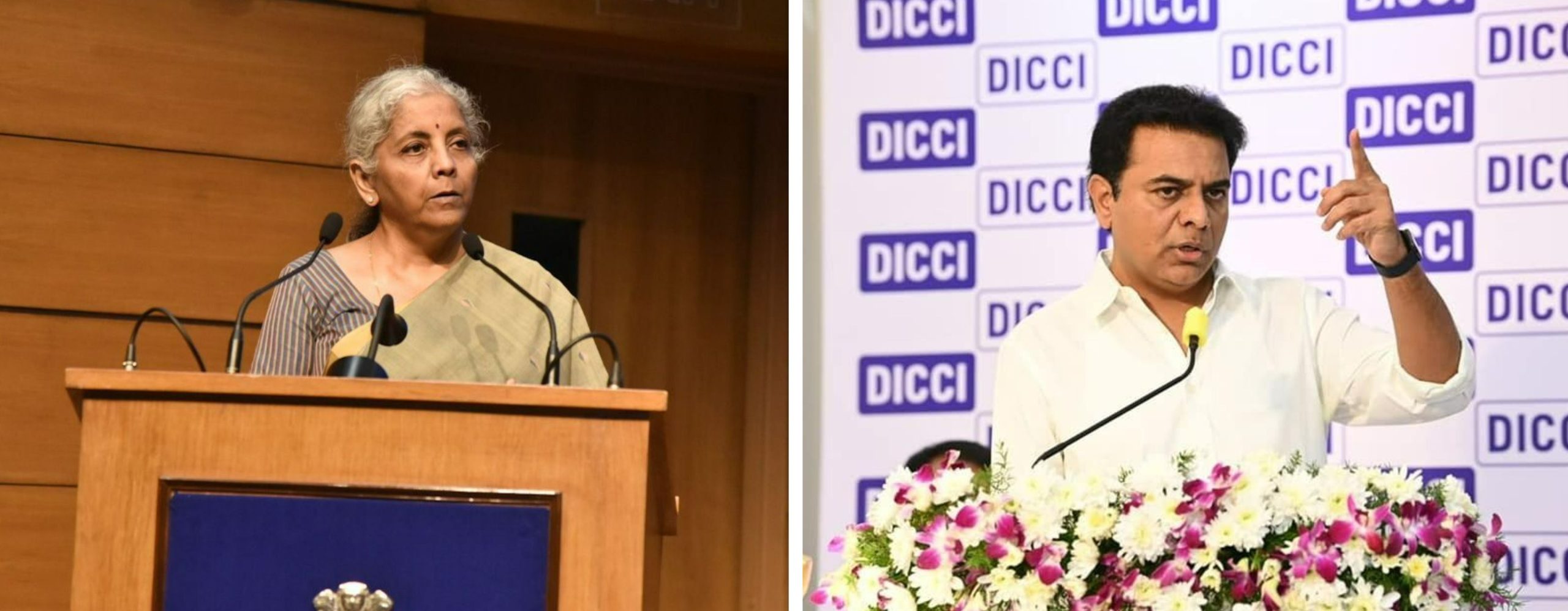 Nirmala Sitharaman and KT Rama Rao