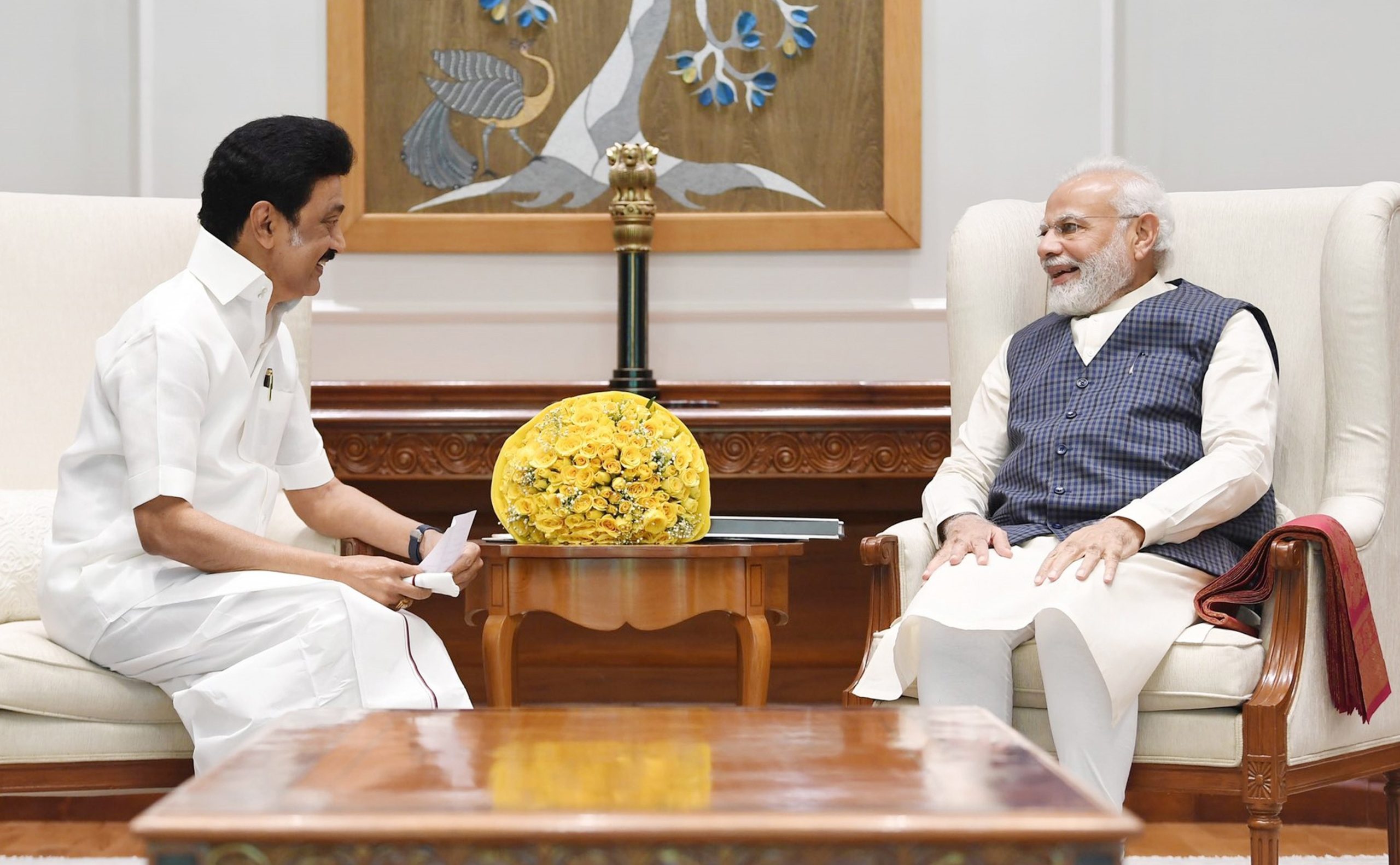 Tamil Nadu Chief Minister MK Stalin meets Prime Minister Narendra Modi