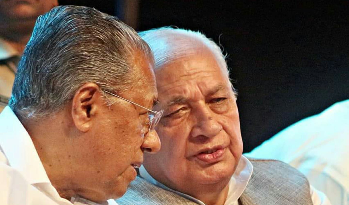 Chief Minister Pinarayi Vijayan with Kerala Governor Arif Mohammad Khan. (South First)