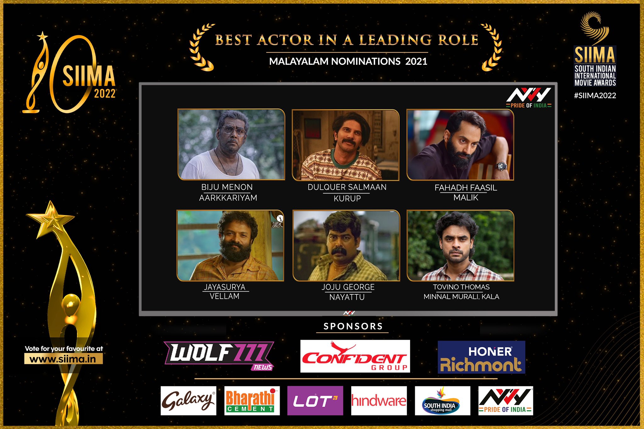 siima best actor malayalam