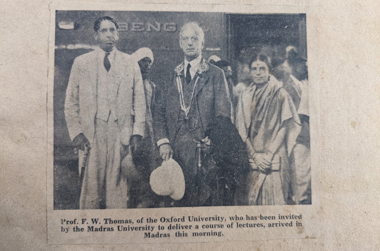 C Minakshi with Prof FW Thomas from Oxford University