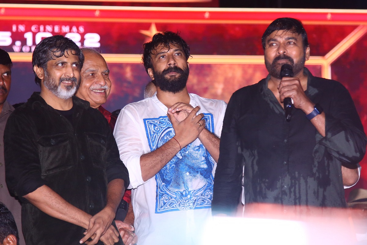 Satyadev with Chiranjeevi Godfather