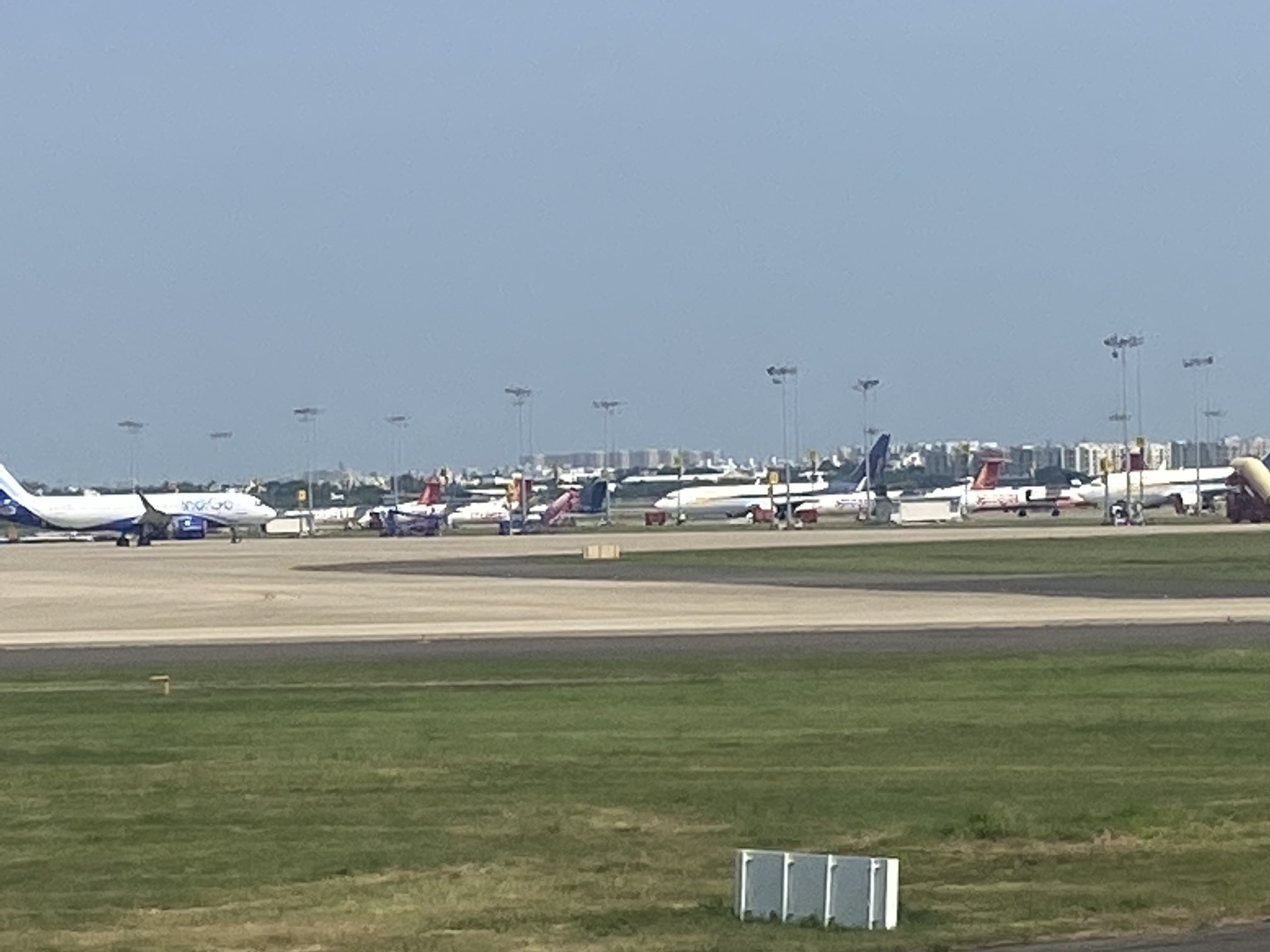 A view of Chennai airport runway