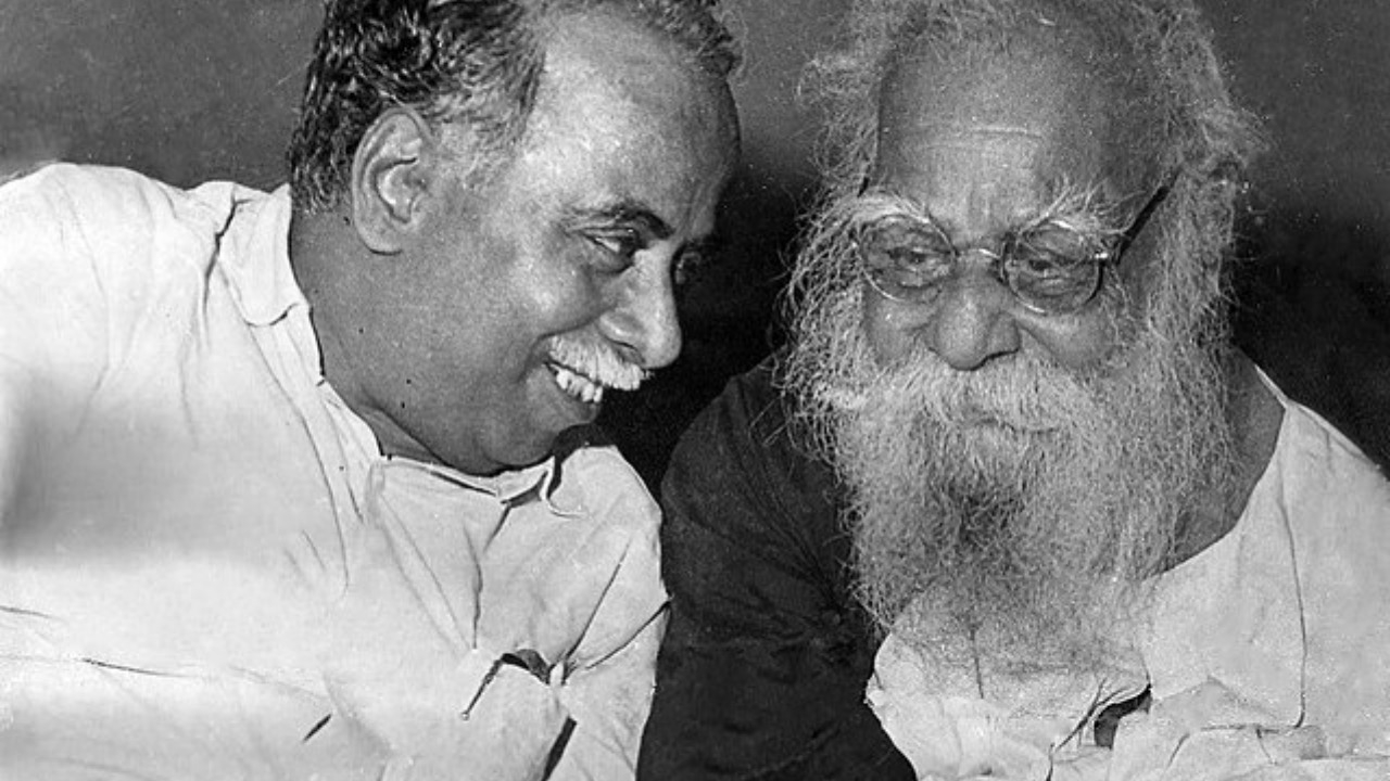 Annadurai with Periyar