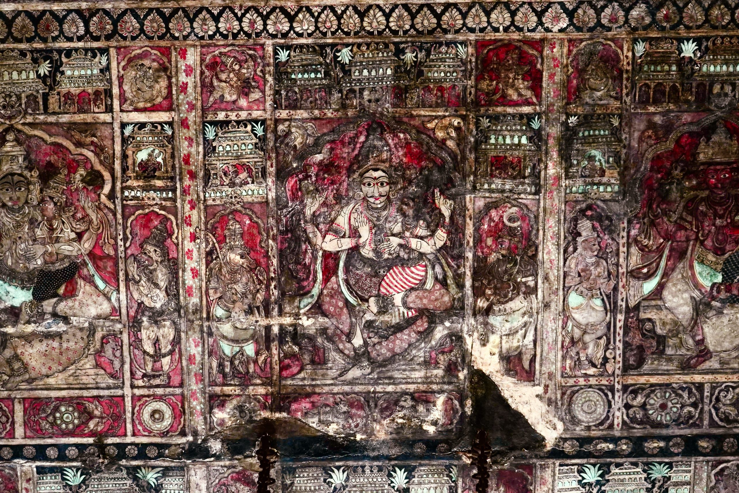 The show has been curated by eminent art critic Uma Nair, who has divided it into various themes like murals, Gods and Goddesses, and the sunset (Manoj Arora)