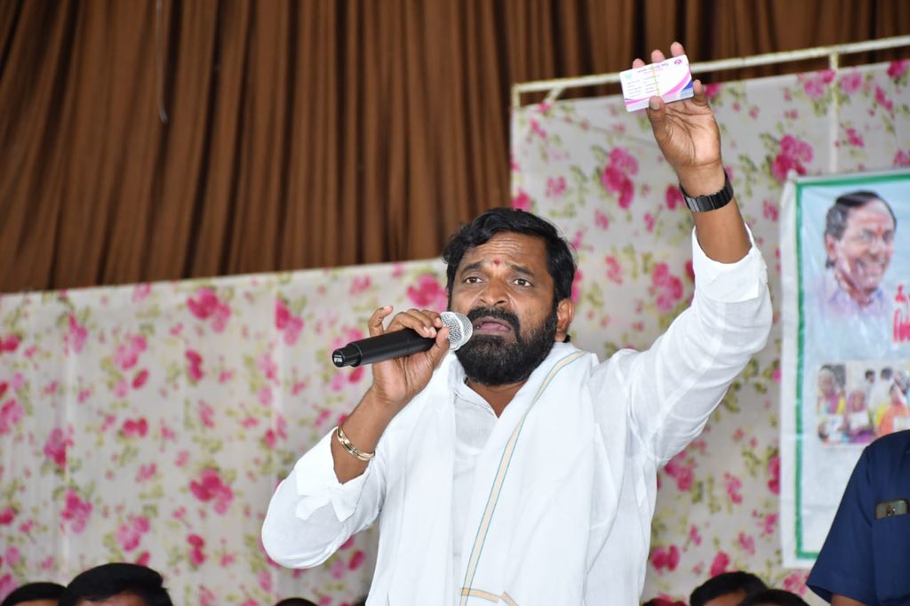 On August 14, the eve of Independence Day, Goud reportedly opened fire into the air from an Insas rifle belonging to a policeman to flag off a freedom rally in his Assembly Constituency Mahbubnagar. (V Srinivas Goud/Twitter)