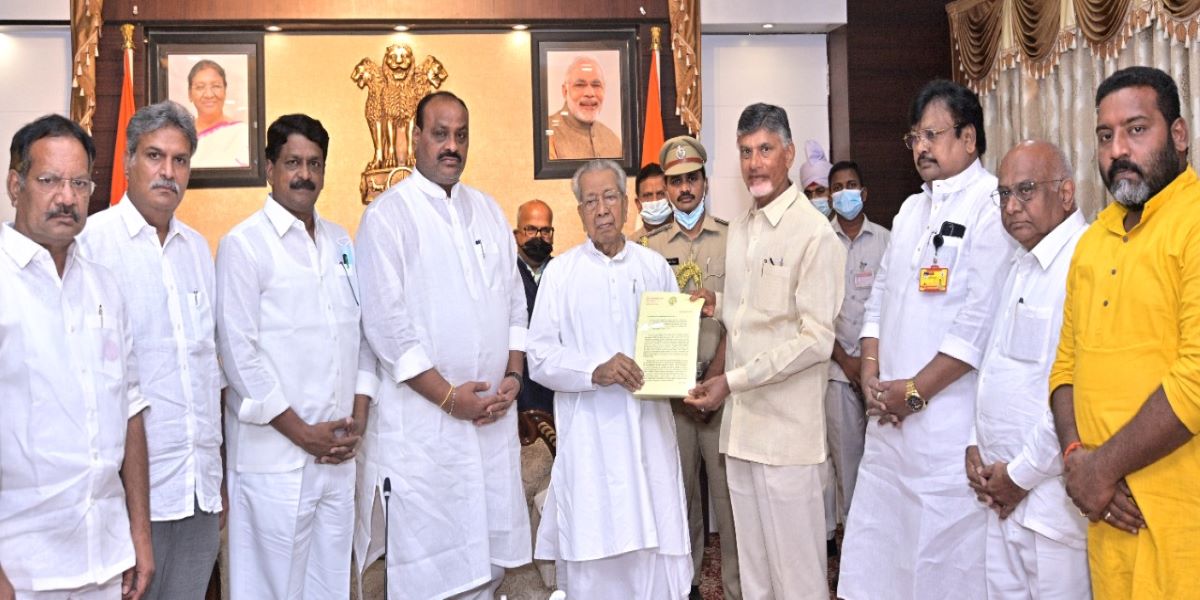 N Chandrababu Naidu with governor