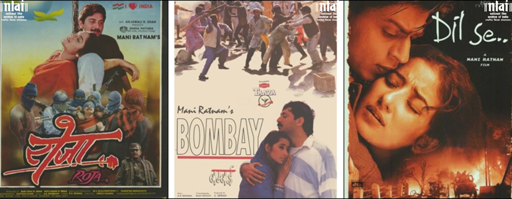 'Bombay' poster featuring Manisha Koirala and Arvind Swami.