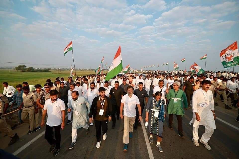Bharat Jodo Yatra in Narayanpet Telangana