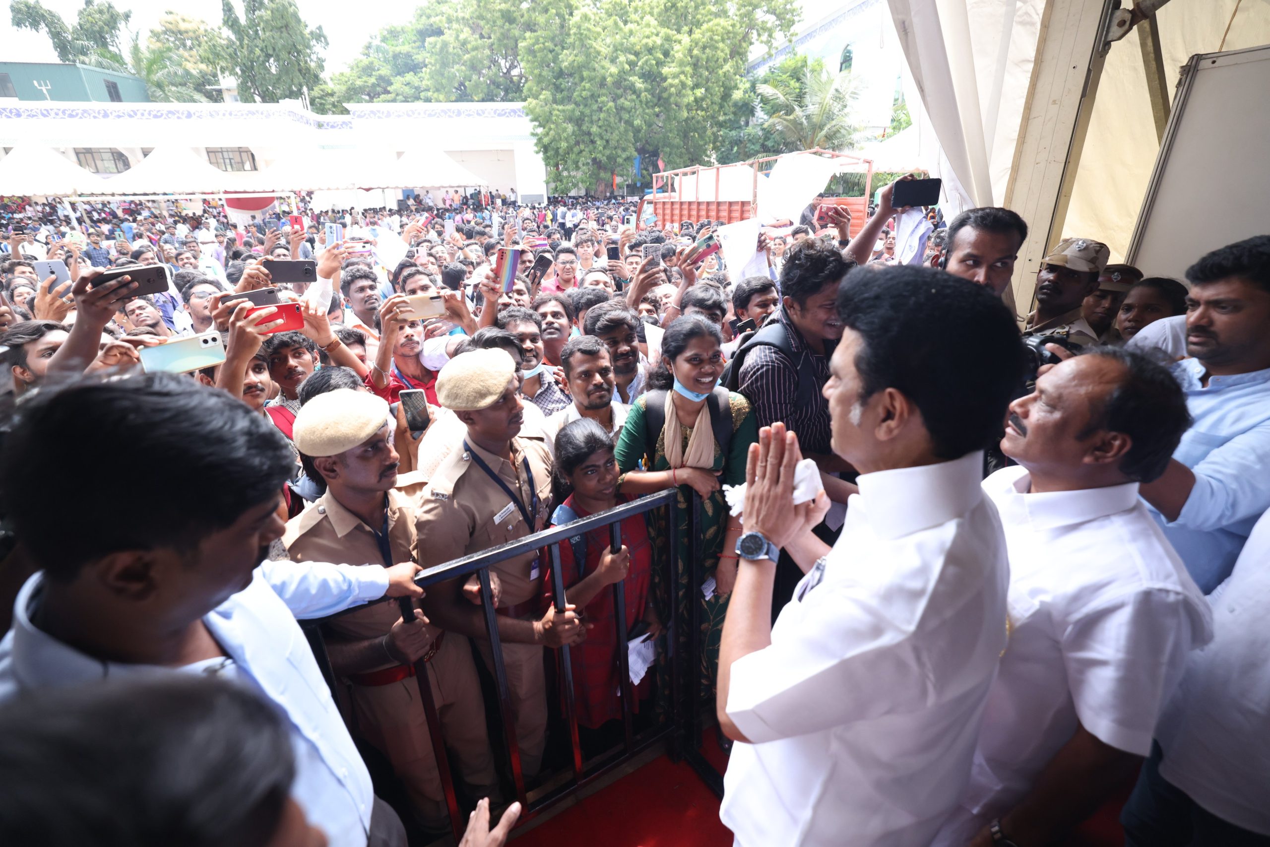 Tamil Nadu Chief Minister MK Stalin at a job fair on Saturday, 15 October, 2022. (Supplied)