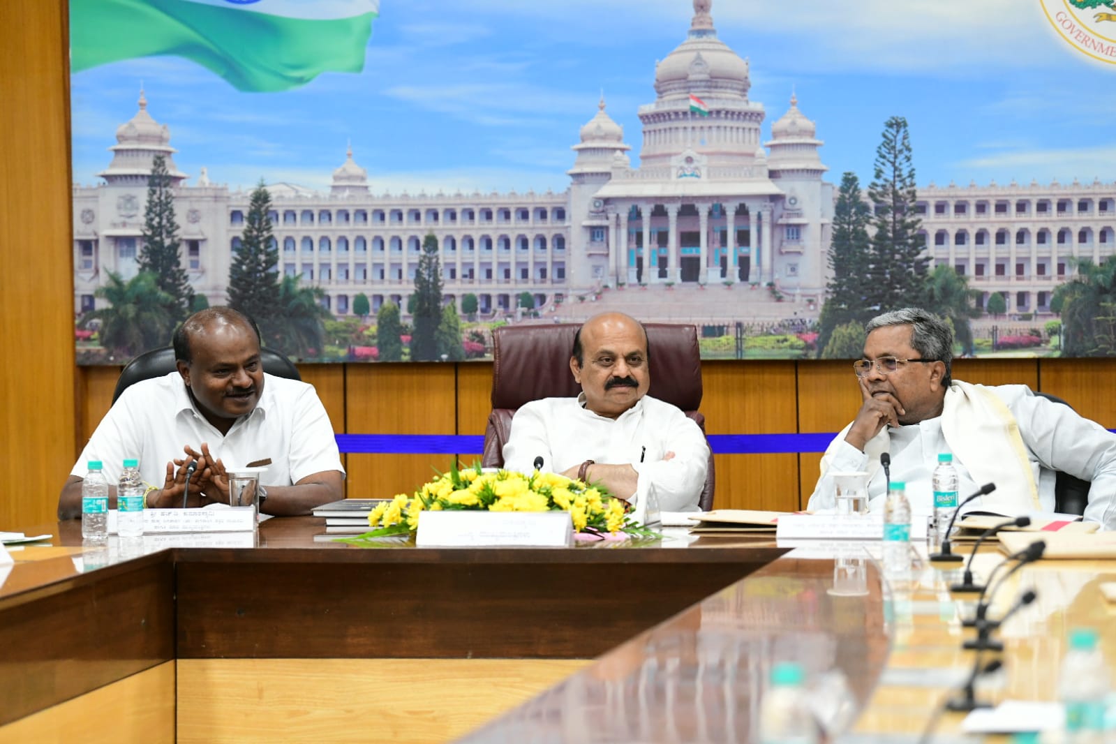 All party meeting chaired by Chief Minister Basavaraj Bommai on Friday. (Supplied)
