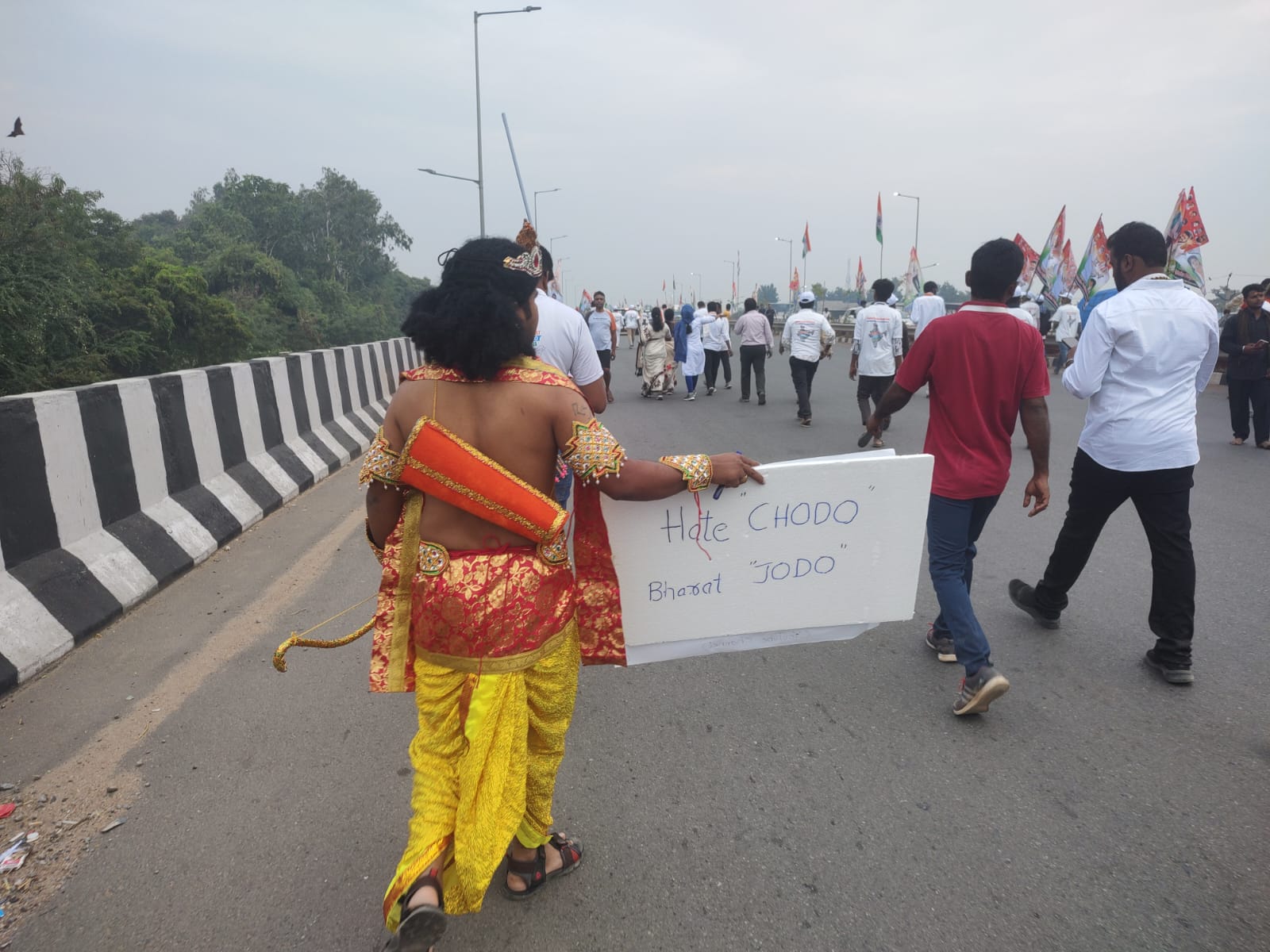 Bharat Jodo Yatra in Narayanpet Telangana
