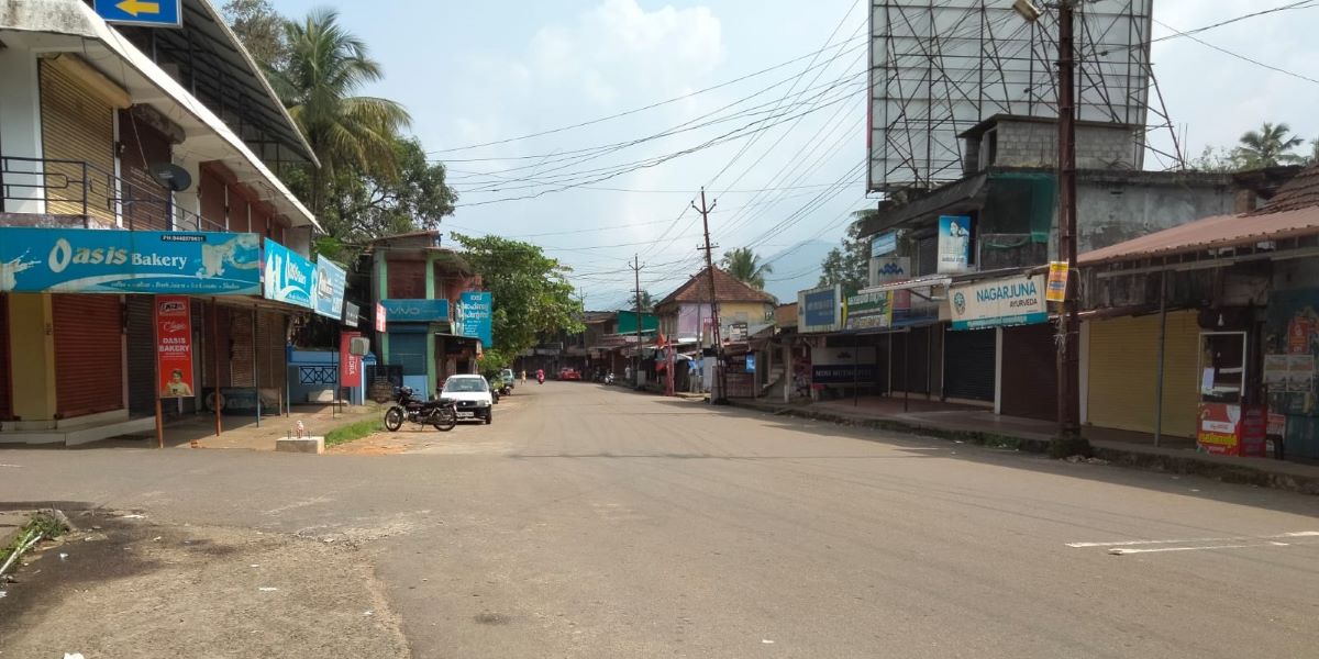 Deserted town in Idukki due to the UDF Hartal. (Supplied)