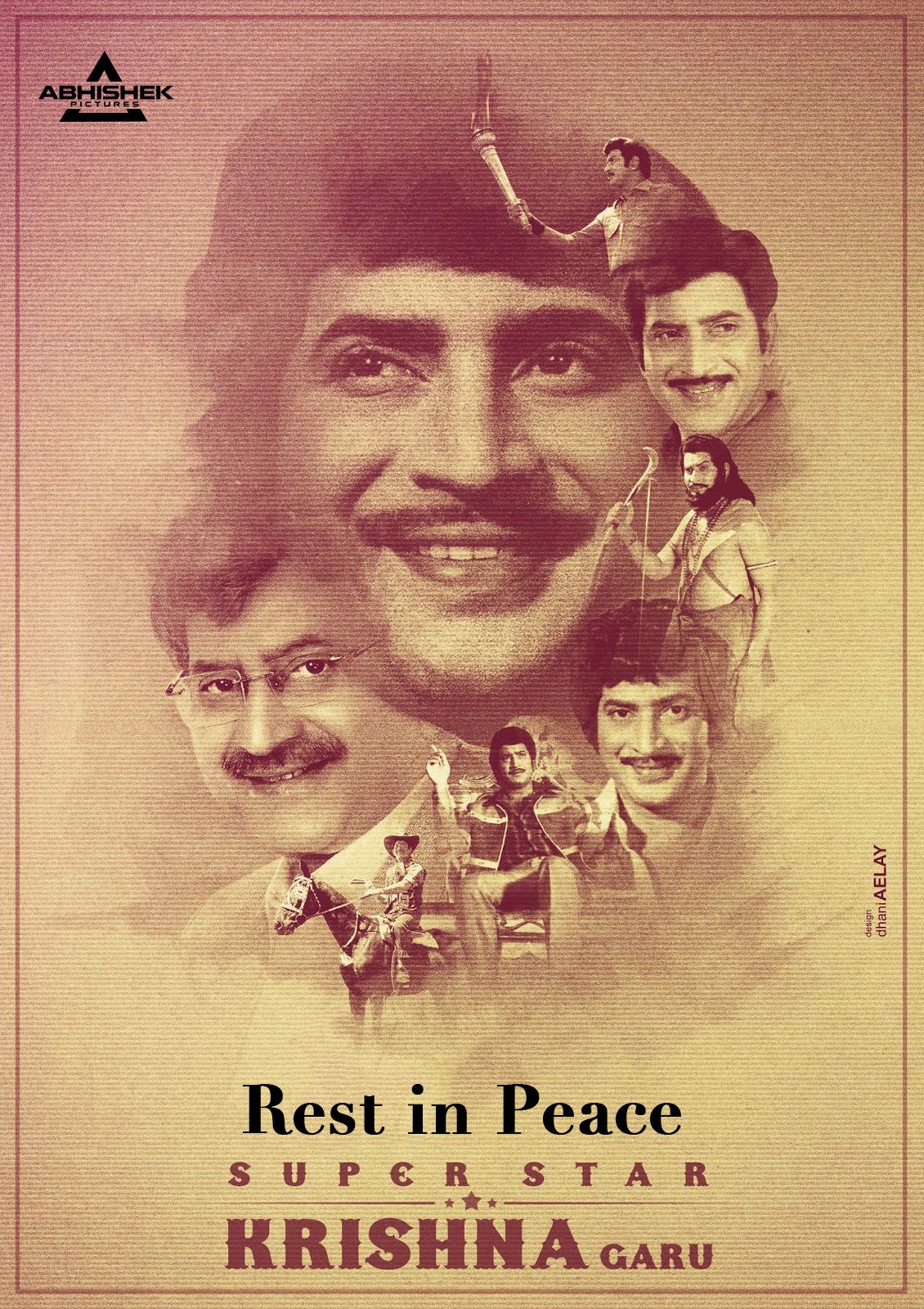 A collage of ghattamaneni krishna