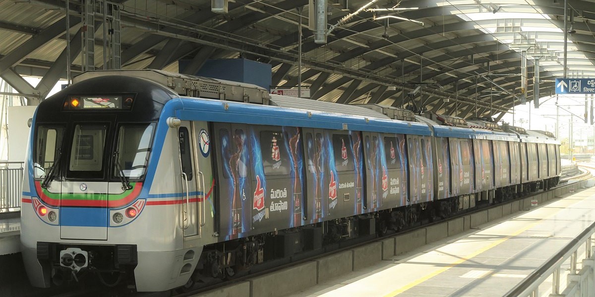 Hyderabad metro. (Wikimedia Commons)
