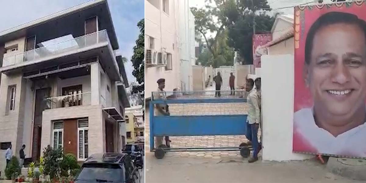 I-T searches at Telangana Minister's properties.