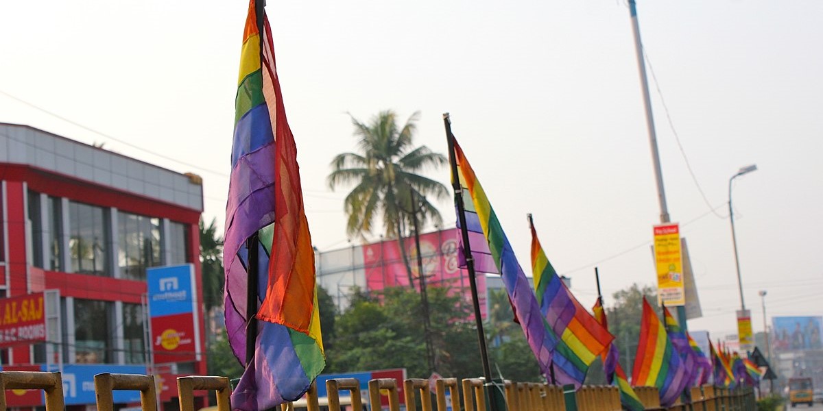 LGBT flags in the little Kerala town of Aluva. (Creative commons)