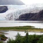 Memden hal Glacier in Alaska picture taken by Seetha Khambhampati and Srinivasa Rao Somanchi.