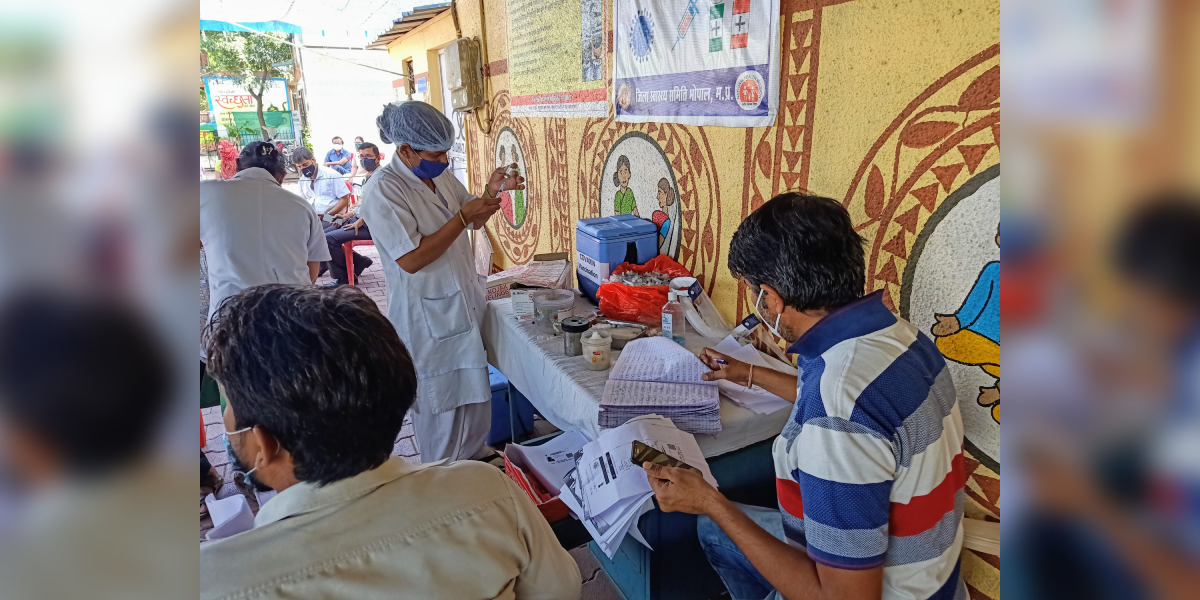 Covid-19 vaccination in India. (Wikimedia Commons)