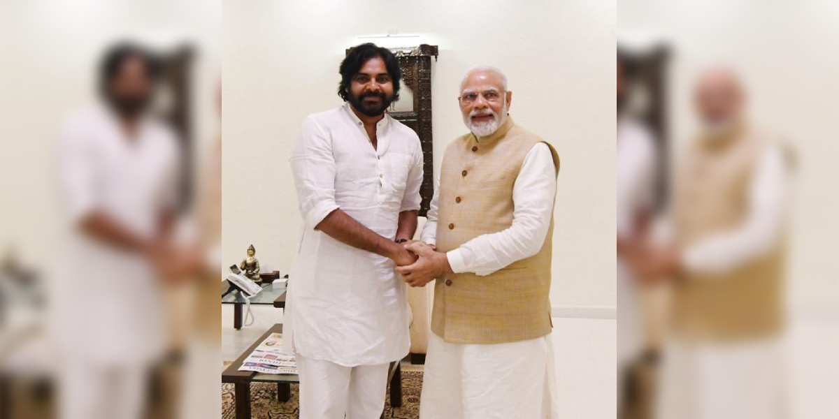 Jana Sena chief Pawan Kalyan met Prime Minister Narendra Modi in Visakhapatnam on Friday, 11 November, 2022. (Supplied)