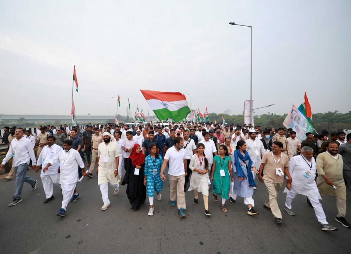 Rahul Gandhi at Bharat Jodo Yatra.