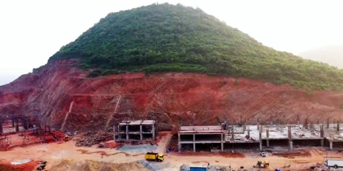 Rushikonda construction (Drone video screen grab)
