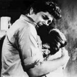 A still from Swayamvaram, featuring the lead actors Madhu and Sharada.