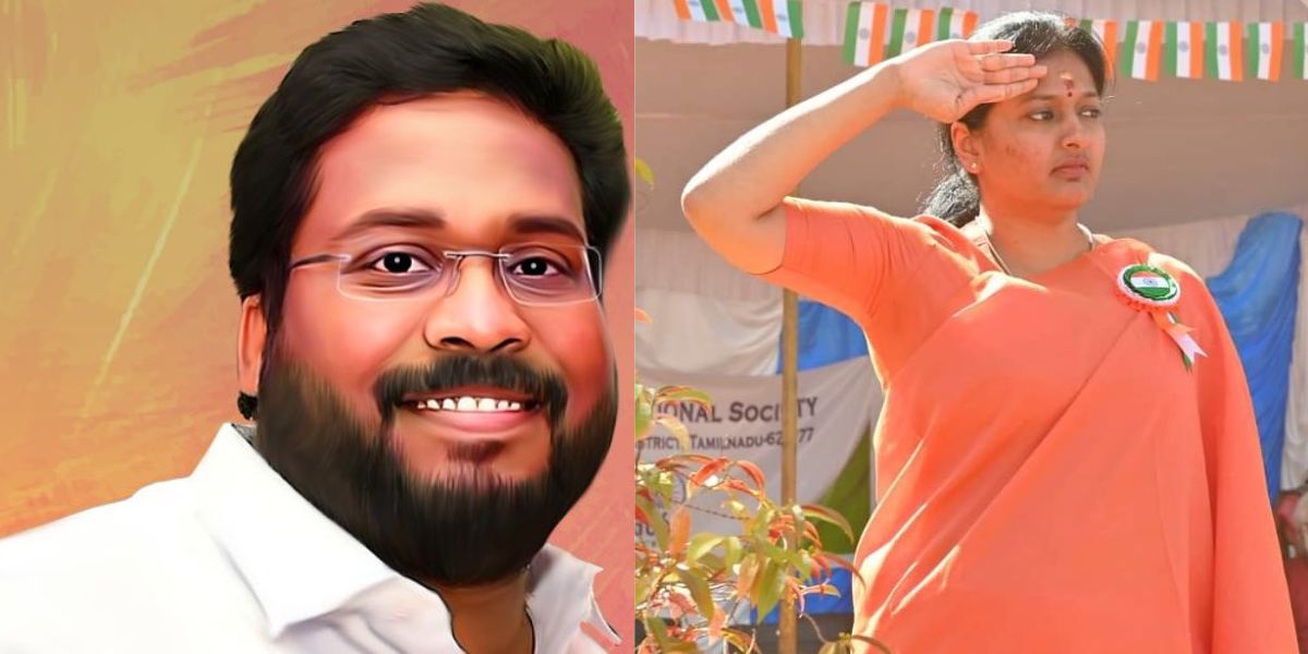 Trichy Surya Shiva and Gayathri Raguramm. (Twitter)