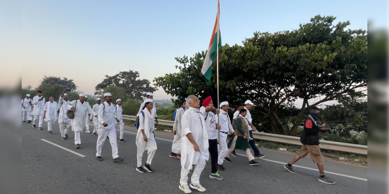 Jairam Ramesh during the Bharat Jodo Yatra.