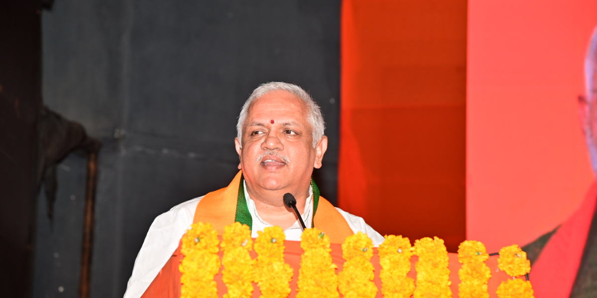 BL Santhosh made these remarks when he was speaking at the RSS Vistarak conference in Hyderabad. (BJP Telangana/Twitter)