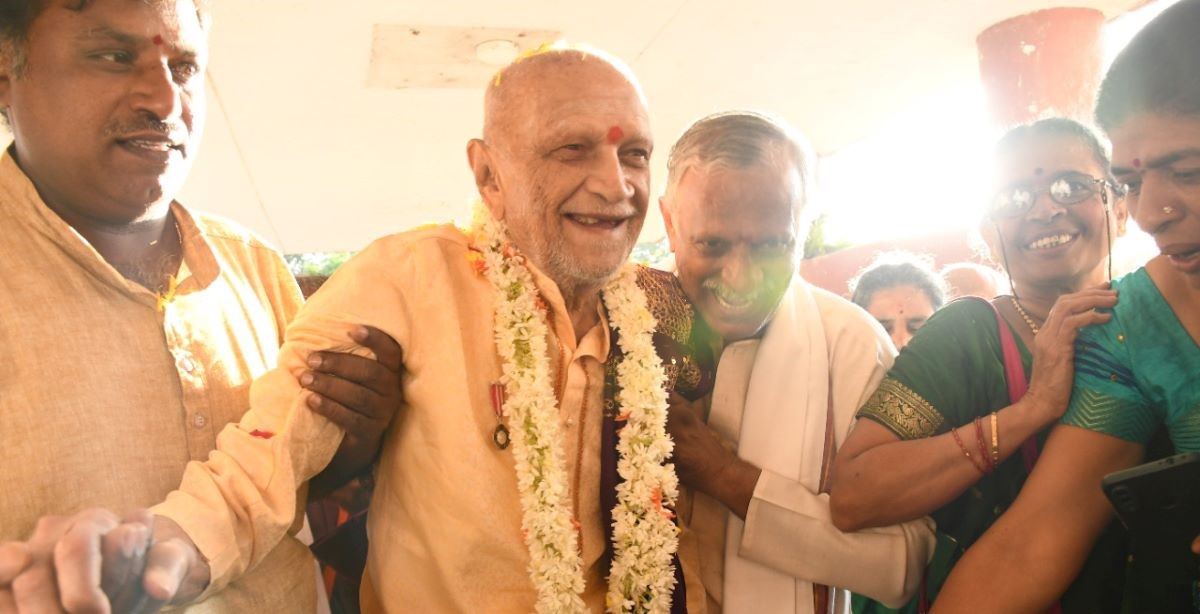 Gamaka exponent HR Keshavamurthy felicitated after he received the Padma Shri earlier in 2022