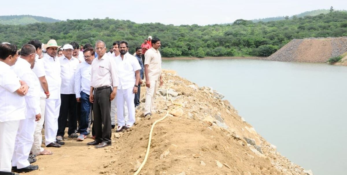 KCR at Palamuru-Rangareddy Lift Irrigation Project