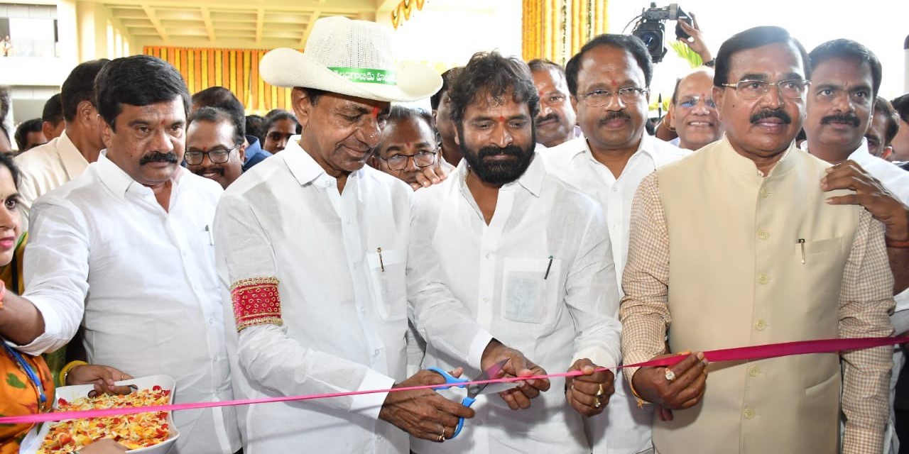 Telangana Chief Minister and TRS chief K Chandrashekar Rao at an inauguration in the Mahabubnagar district of the state on Sunday, 4 December, 2022. (Supplied)