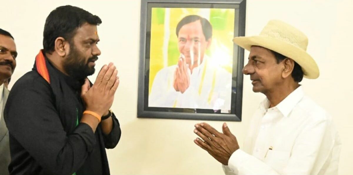 Pilot Rohith Reddy with KCR 1200