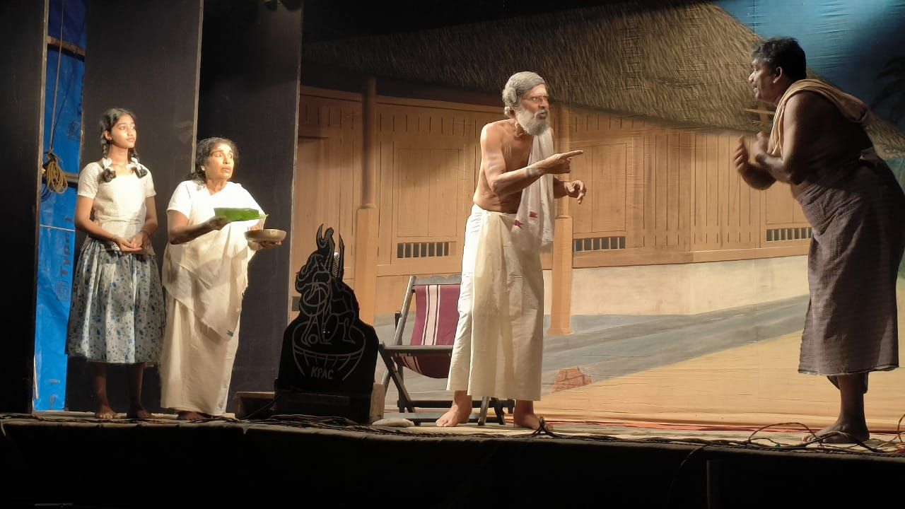 A scene from one of the more recent performances of Ningalenne Communistakki.