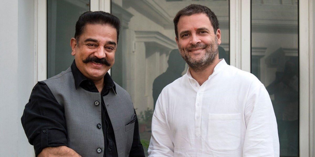 Rahul Gandhi and Kamal Haasan (Twitter)