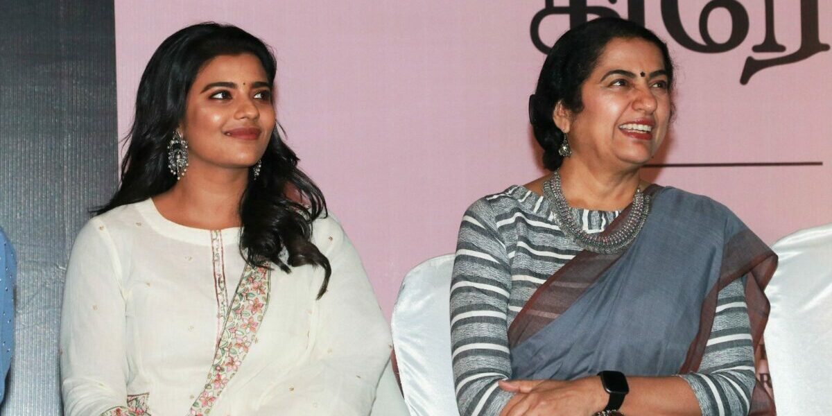 Suhasini with actor Aishwarya Rajesh. (Supplied)
