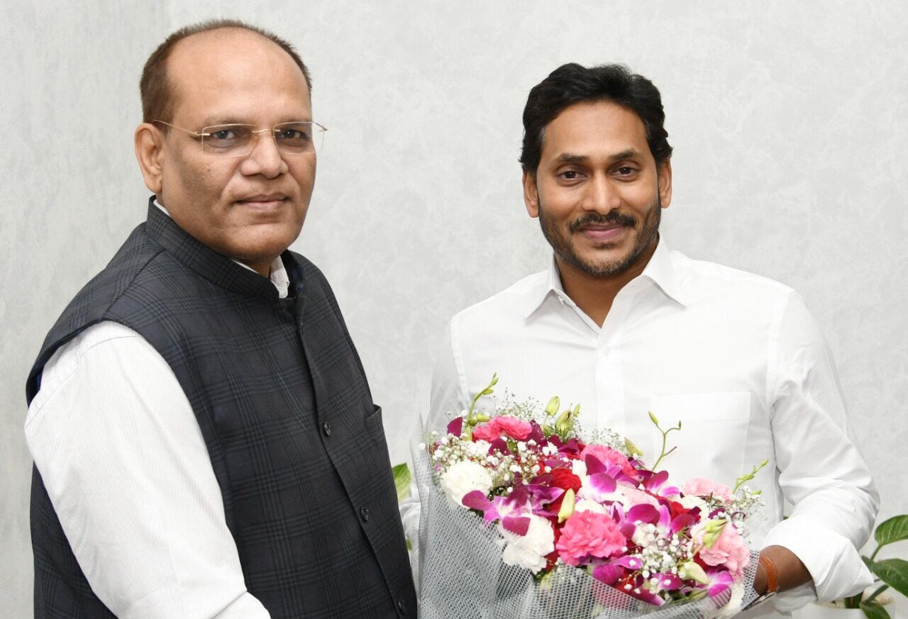 Former Telangana chief secretary Somesh Kumar and AP Chief Minister Jagan Mohan Reddy