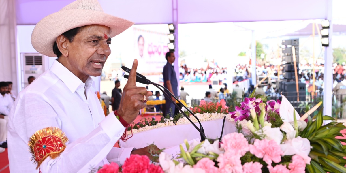 In the last eight years, Telangana's GSDP has grown to ₹11.5 lakh crore from ₹5 lakh crore, said KCR. (BRS Party/Twitter)
