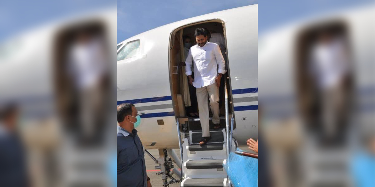 File photo of YS Jagan Mohan Reddy on a flight. (Supplied)