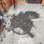 Residue left due to fire reached in front of a damaged house via sewerage. (Ajay Tomar/South First)