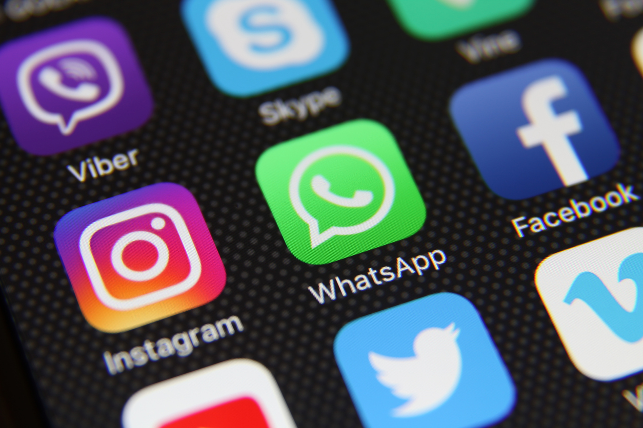 Social media icons internet app application