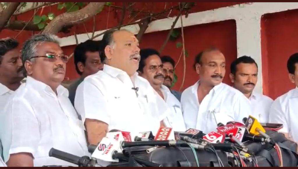 Andhra Pradesh Government Employees Association president KR Suryanarayana speaks after meeting the Governor. (Screengrab)