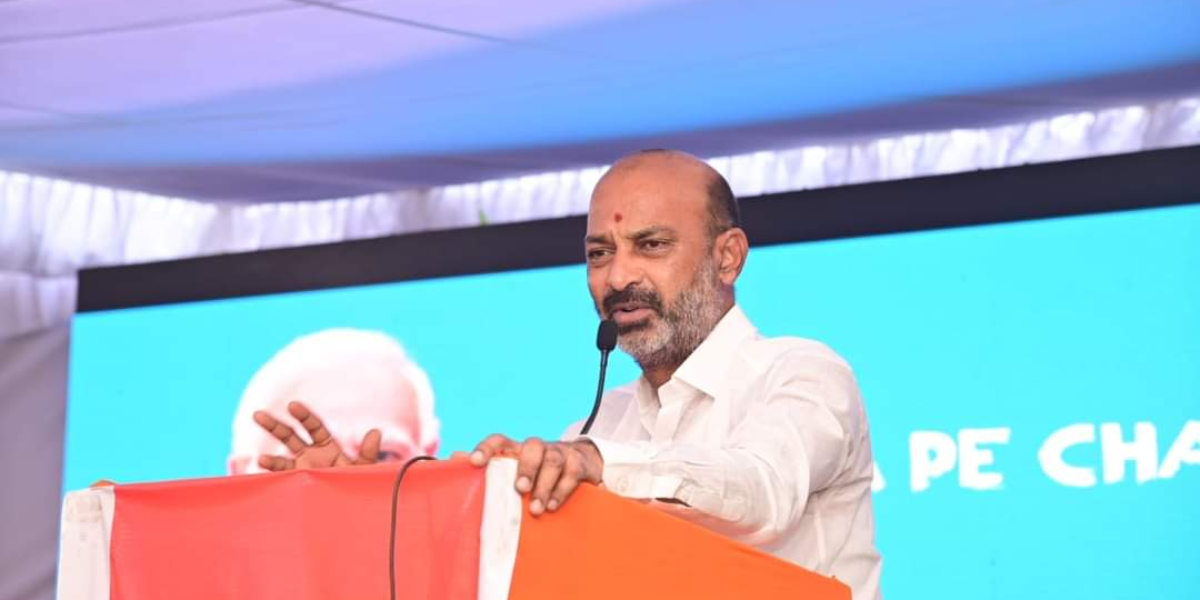 Bandi Sanjay addressed the media, condemning the chief minister's move against the governor. (Bandi Sanjay Kumar/Twitter)
