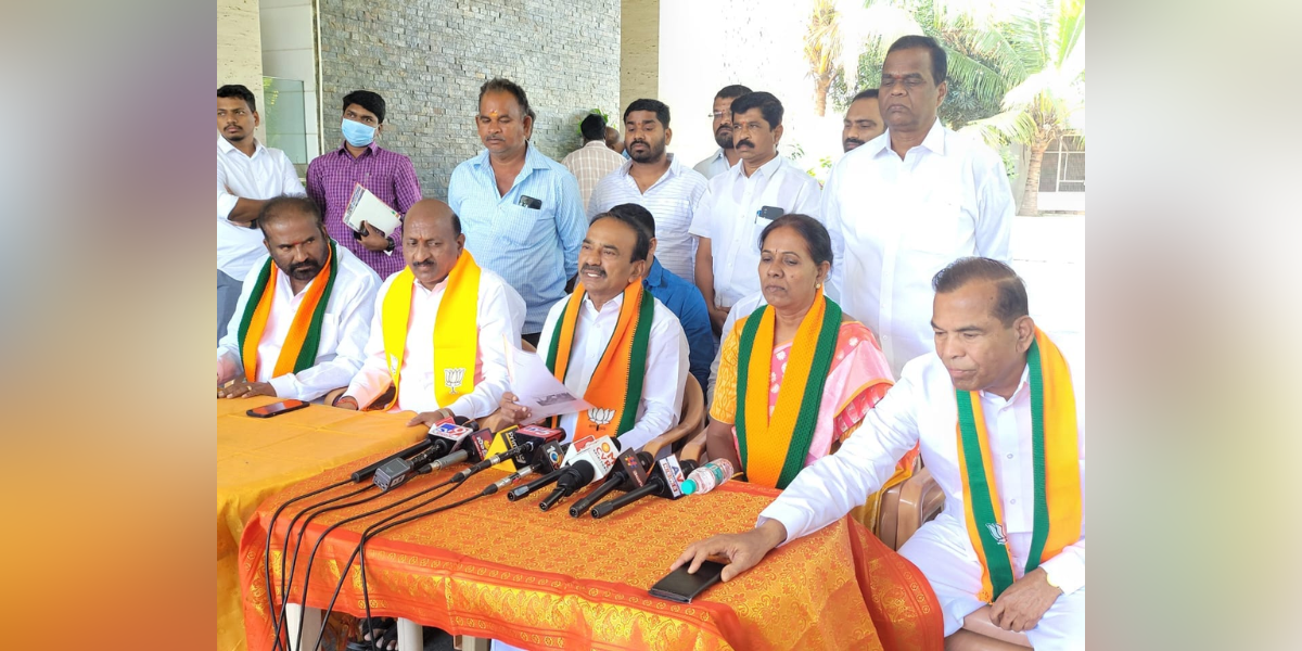 Rajender addressed the media at his residence in Shamirpet. (Eatala Rajender/Facebook)