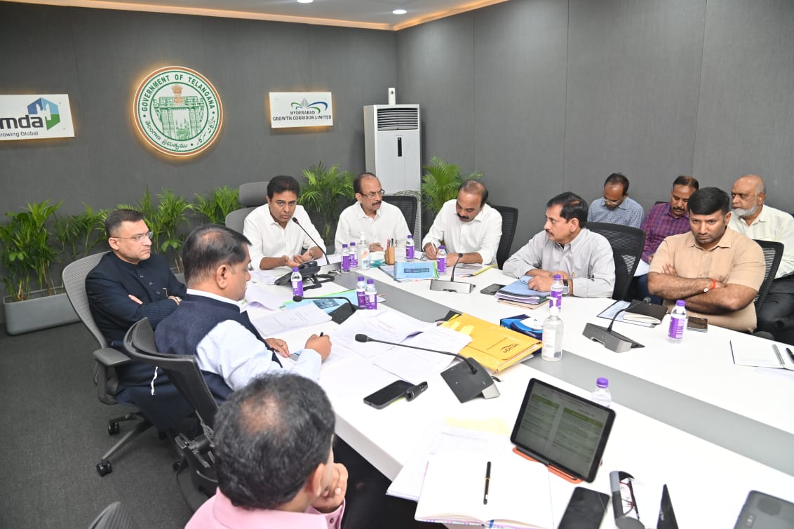 KTR and Akbaruddin Owaisi reviews the development plans of the old city of Hyderabad.