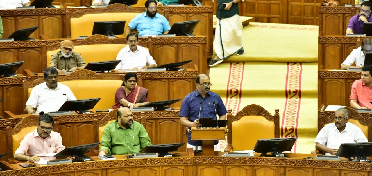 Kerala Finance Minister KN Balagopal presenting the budget