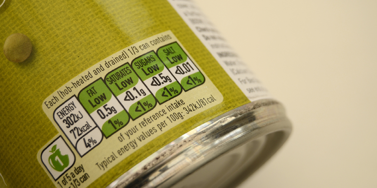 Warning label on food products